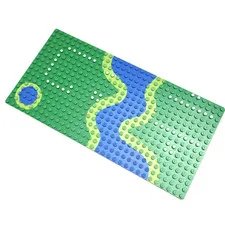 Lego Forestmen's Crossing Baseplate Part 3857pb02 Set 6071 Vintage River Plate