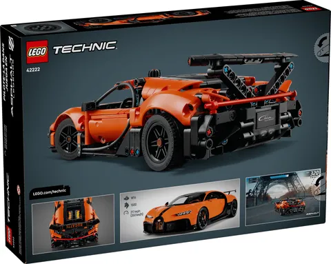 LEGO Technic 42222 Bugatti Chiron Pur Sport Hypercar Ashphalt Car Collectors Set