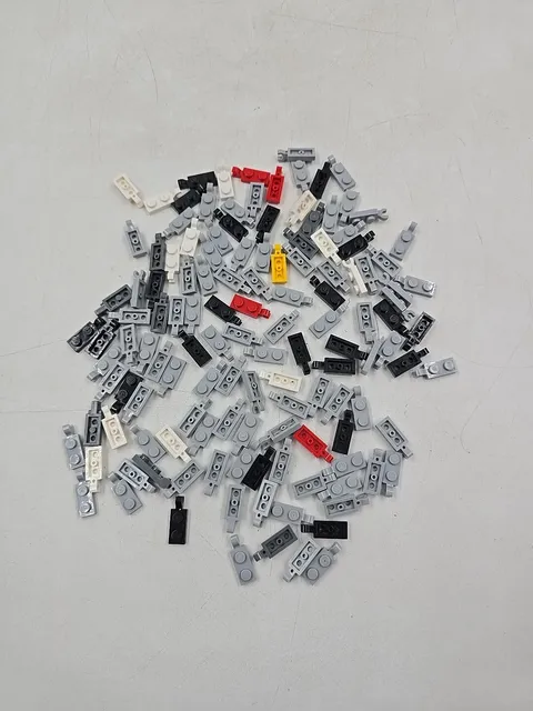 LEGO Parts 63868 Plate 1 x 2 Clip Horizontal Red Yellow Grey Black White Used
