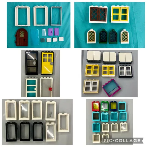 Genuine LEGO Windows & Doors Mixed Lot - Vintage & Modern Frames Panes Shutters