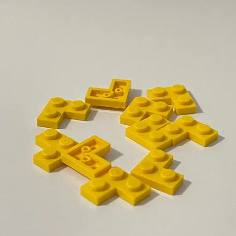 Lego 2420 Yellow Replacement Add-on Pieces Parts Lot of 10