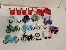 LEGO Lot Of Bicycles, Wheelchairs, Dolly's, Etc.