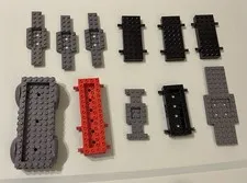 LEGO Assorted Vehicle Base Pieces & Plates Bulk Lot Multicolor 11 pcs