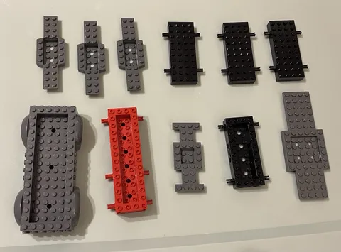 LEGO Assorted Vehicle Base Pieces & Plates Bulk Lot Multicolor 11 pcs