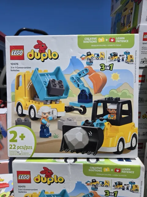 LEGO DUPLO 10475 3-in-1 Construction Vehicles Complete Set 22 pcs Age 2+ (3)lot