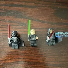 LEGO Star Wars Minifigure Lot of 3 Darth Vader & Luke Skywalker w/ Lightsabers