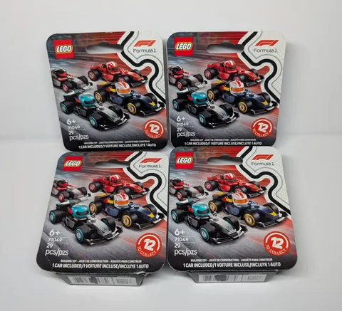 Lego F1 Formula 1 71049 Collectible Race Cars lot of 4