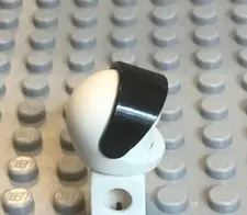LEGO White Standard Minifig Helmet with Solid Black Visor