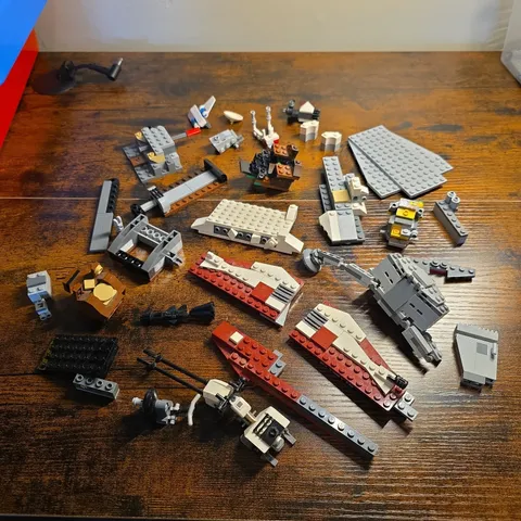 LEGO Star Wars Space Bulk Lot Partial Builds Pieces AT-ST Parts Speeder Vehicle