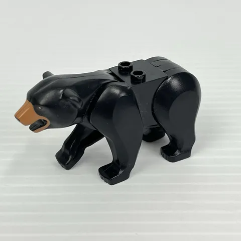 Lego Minifigure Black Bear with 2 Studs on Back Medium Nougat Muzzle VGC