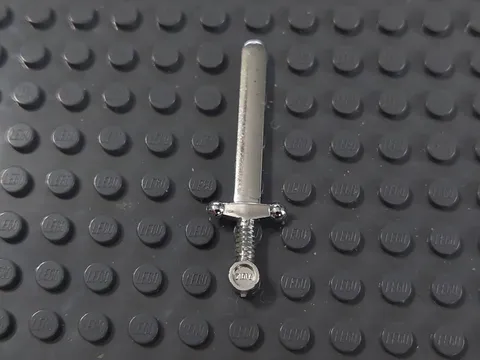 Lego 6027 Chrome Silver Sword with Round Tip - Used
