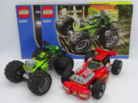 LEGO 8380 Red Maniac and 8384 Jungle Crusher Racer Pullback Cars Set