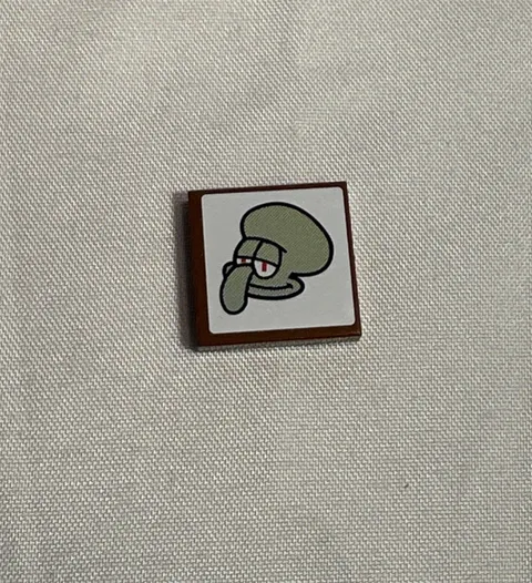 Lego SpongeBob Squarepants Squidward Wall Picture Tile 3/4" REPLACEMENT PreOwned