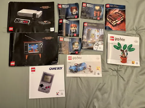 Lot of  11 Lego Manuals Harry Potter and Nintendo
