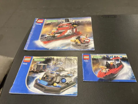 LEGO CITY 7046 7045 7043 World City Fire Command Craft Boat Manuals ONLY Lot 01