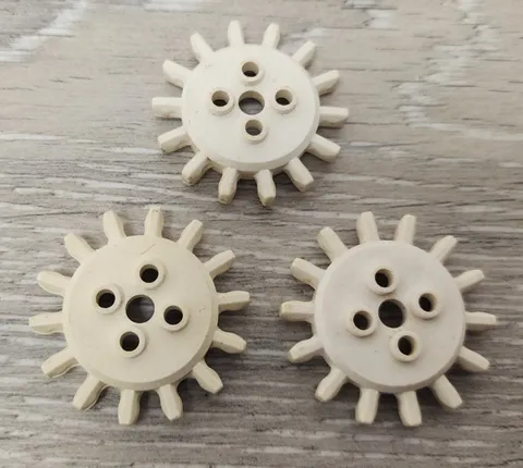 Lego 741 White Technic Gear Samsonite Gear 14 Tooth Part Piece Lot Of 3 READ