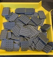 LEGO Parts 92099 Dark Bluish Gray Plate Trap Door MOC Bulk Supply Pack x55