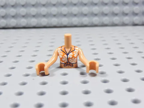 LEGO Friends Female Girl Reddish Orange Printed Torso Minifig BG