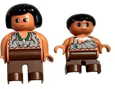 Lego Prehistoric Duplo Cavewoman and Child (Both included)