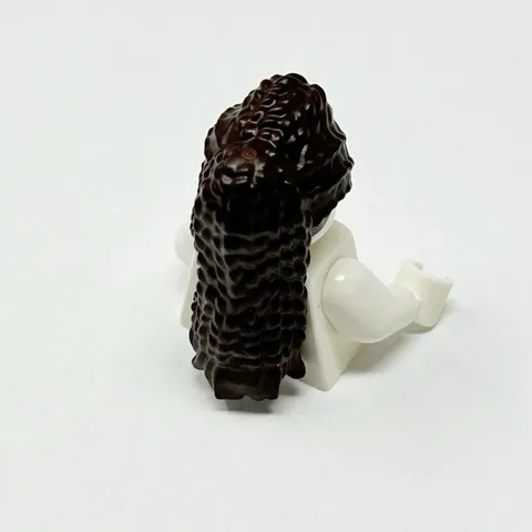 83345 LEGO Minifigure Hair Female Long BRAIDED Ponytail Texture Dark Brown (1)