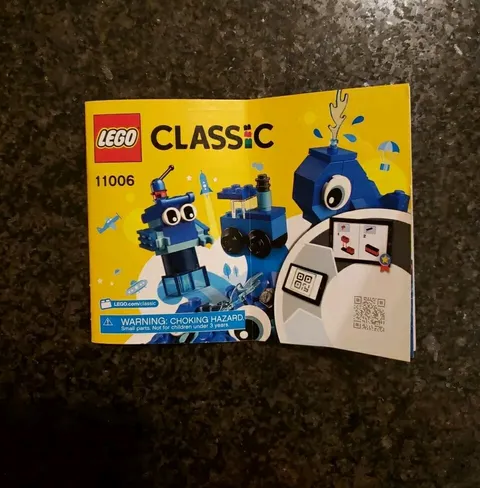 LEGO Classic Creative Blue Bricks 11006 Instruction Guide MANUAL ONLY