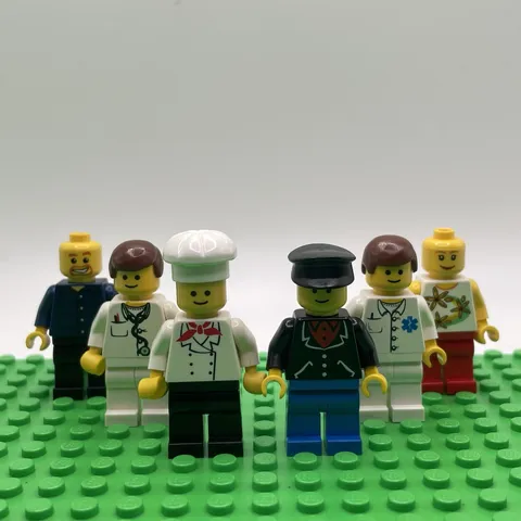 Lego Classic Town Minifigures Lot of 6 Chef Doctor Conductor Minifigs