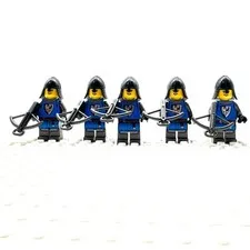LEGO Minifigure Lot Castle Crossbow Set of 5 Blue