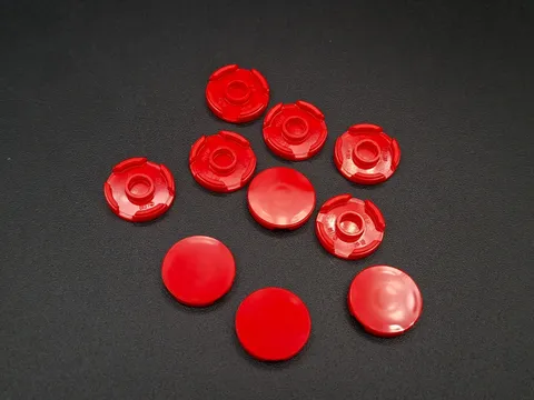 LEGO - 10x - Tile - Tile - 2x2 Round - Red - Red - 14769