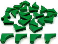 Lego 25 New Green Arches 1 x 3 x 2 Inverted Parts