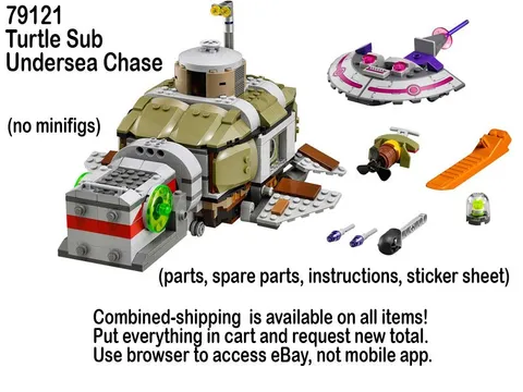 Lego Teenage Mutant Ninja Turtles 79121 Turtle Sub Undersea Chase no figs TMNT