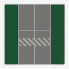 LEGO ® Baseplate, Road: 2358p02 - Green - Used