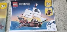 LEGO CREATOR 31n1 Pirate Ship (31109) 99.9% Complete with 2 books & minifigures 