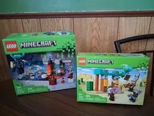2 NEW Lego Minecraft THE WARDEN ENCOUNTER & DESERT PATROL #21274 #21267 Complete