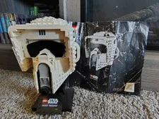 LEGO Star Wars Scout Trooper Helmet 75305 100% Complete No Yellowing