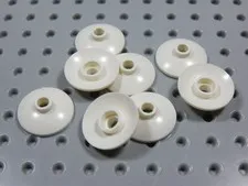 LEGO Lot of 8 White Round 2x2 Radar Dish Saucers BT