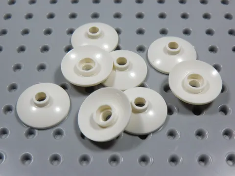 LEGO Lot of 8 White Round 2x2 Radar Dish Saucers BT