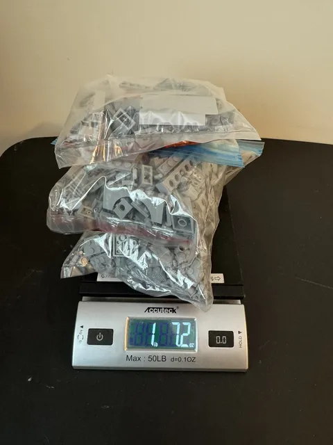 Lego Lot of  1 lb 7 oz various light grey bricks and Assorted Other Pieces