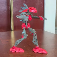 LEGO BIONICLE Vahki Vorzakh 8616 Poseable Figure Red/Gray Plastic