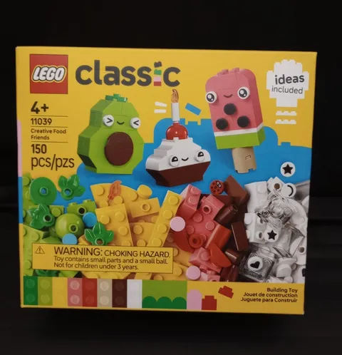LEGO Classic Creative Food Friends Pretend Play Building Toy Set Child Dorm Fun