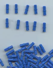 LEGO x 60 Blue Technic, Axle Pin with Friction Ridges Lengthwise bulk