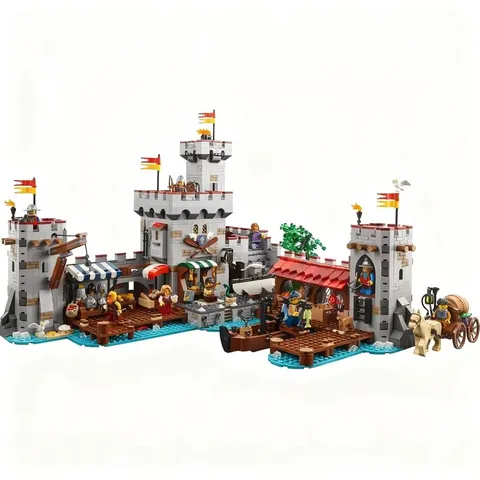 Lego Custom: Medieval Seaside (910047)-2560pcs W/9 Figures (DESCRIPTION BELOW!)