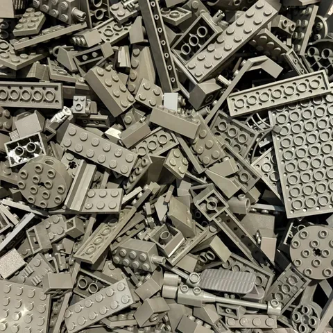 Lego Lot Bulk: Color: DARK GREY. One Pound Assorted Pieces