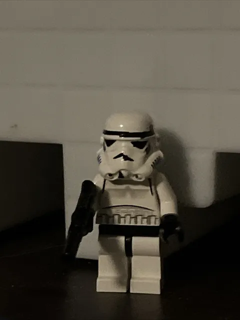 Lego Star Wars Misprinted Storm Trooper Helmet w Ink Slash & Misaligned Lining