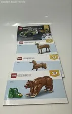 Lot Of 4 Pcs Assorted Lego Creator 3-In-1 Mixed Instruction Manuals For Age 3+