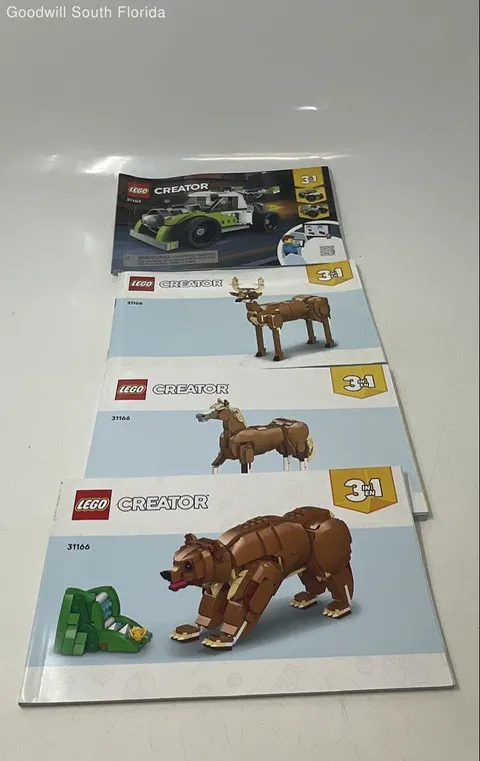 Lot Of 4 Pcs Assorted Lego Creator 3-In-1 Mixed Instruction Manuals For Age 3+