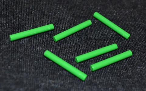 6 ~ #3 Bright Green Round Rod / Stick / Light Sword Blade Bricks ~ New Lego Part