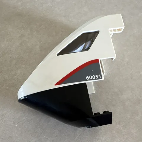 LEGO CITY Passenger Train Nose/Cockpit Front Printed Part 60051 White/Black