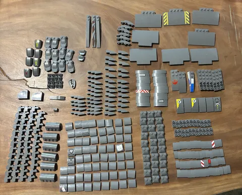 LEGO Dark Bluish Gray Slope Lot 355pc Star Wars Vehicle Parts Mixed Pieces