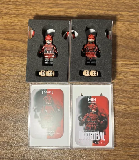 Lego Marvel Superhero Daredevil Custom Minifigure Set Of 2 By Jin Customs