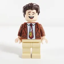 Lego Chandler Bing Minifigure Jacket Tie Friends TV Series 10292 ftv002